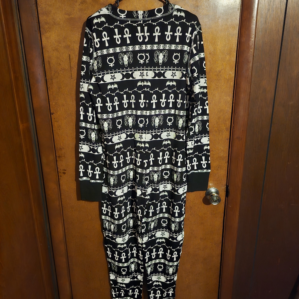 *SOLD* Dolls Kill Black and White Jumpsuit - Picture 2 of 5